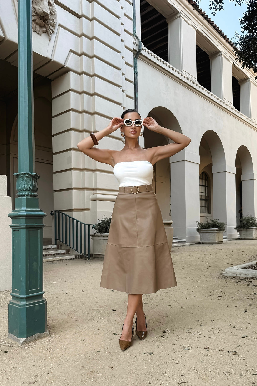 Kathryn Leather Maxi Skirt
