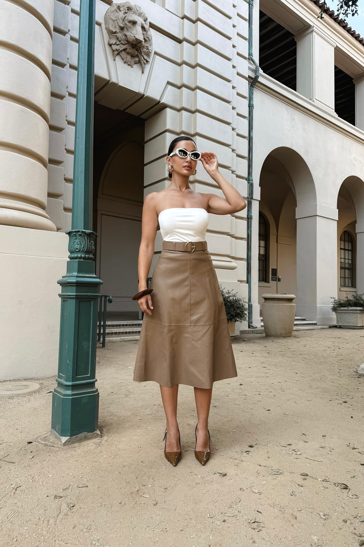 Kathryn Leather Maxi Skirt