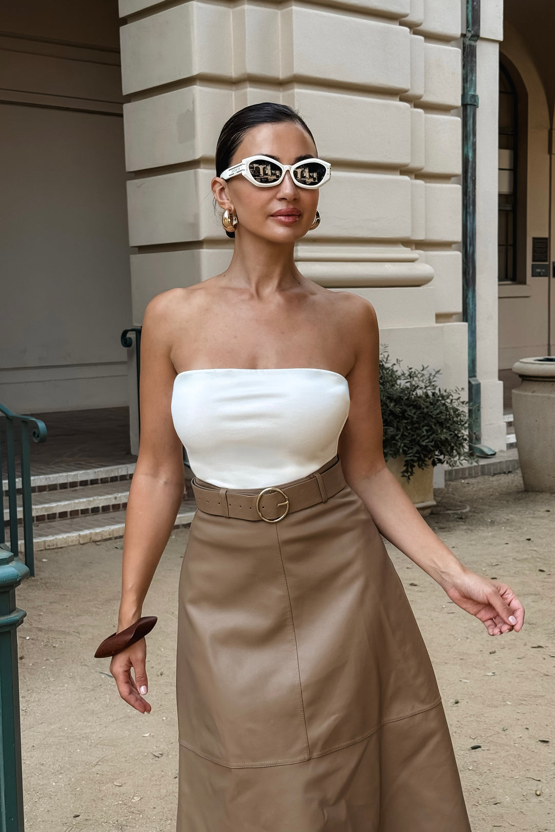 Kathryn Leather Maxi Skirt