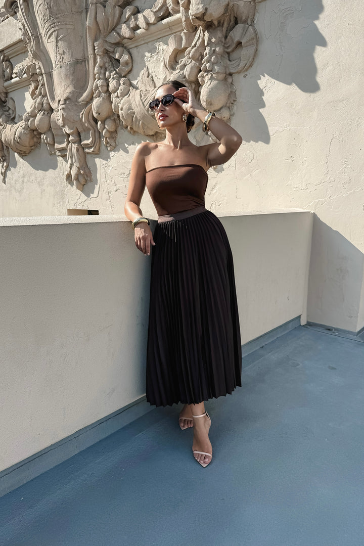 Saravia Pleated Maxi Skirt