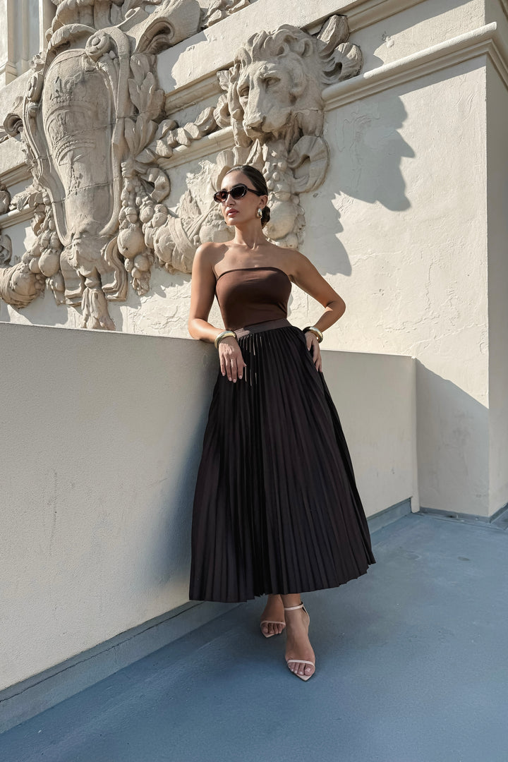 Saravia Pleated Maxi Skirt
