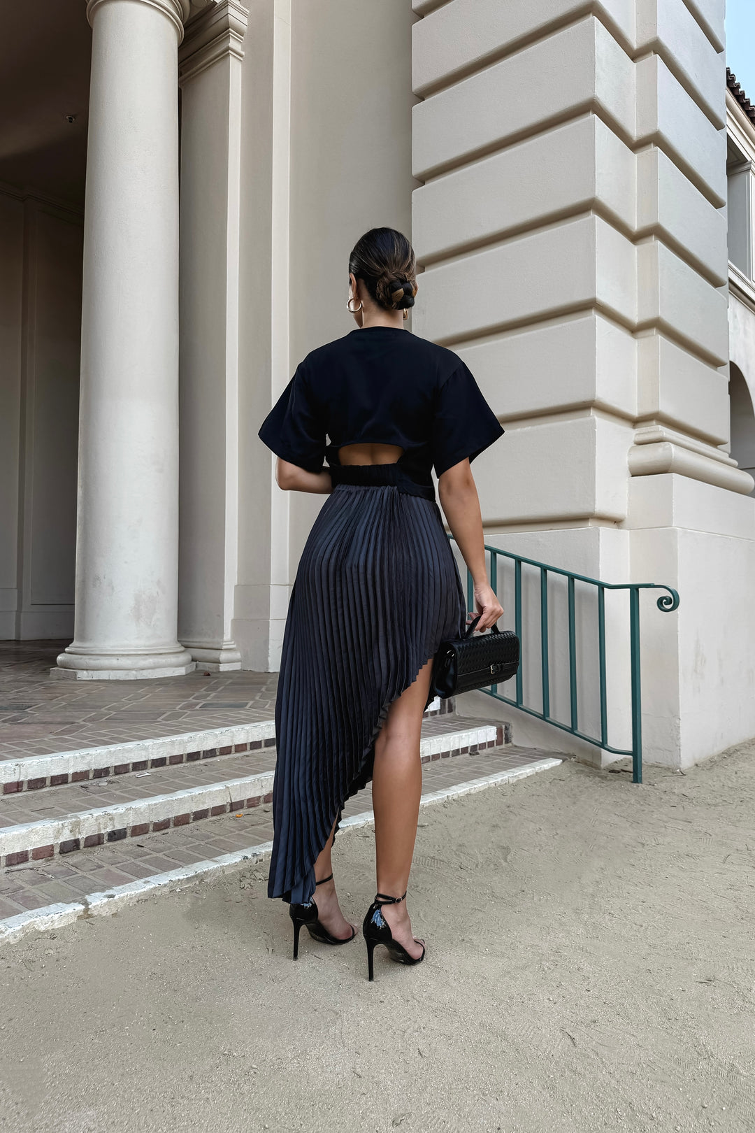 Paris Asymmetrical Pleated Skirt