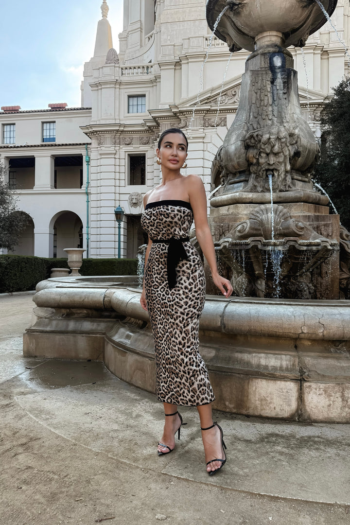 Georgeann Cheetah Print Knit Dress