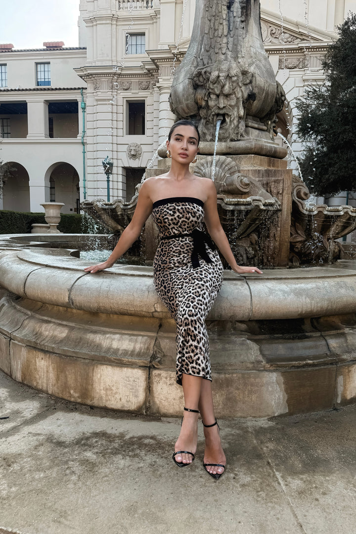 Georgeann Cheetah Print Knit Dress