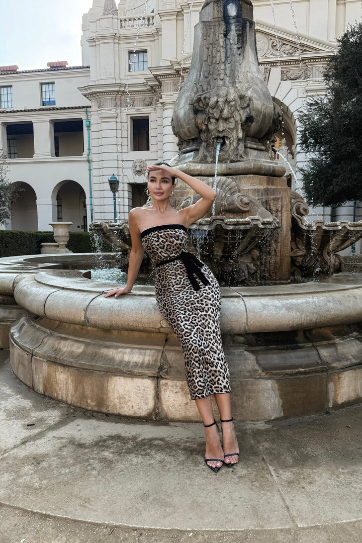 Georgeann Cheetah Print Knit Dress