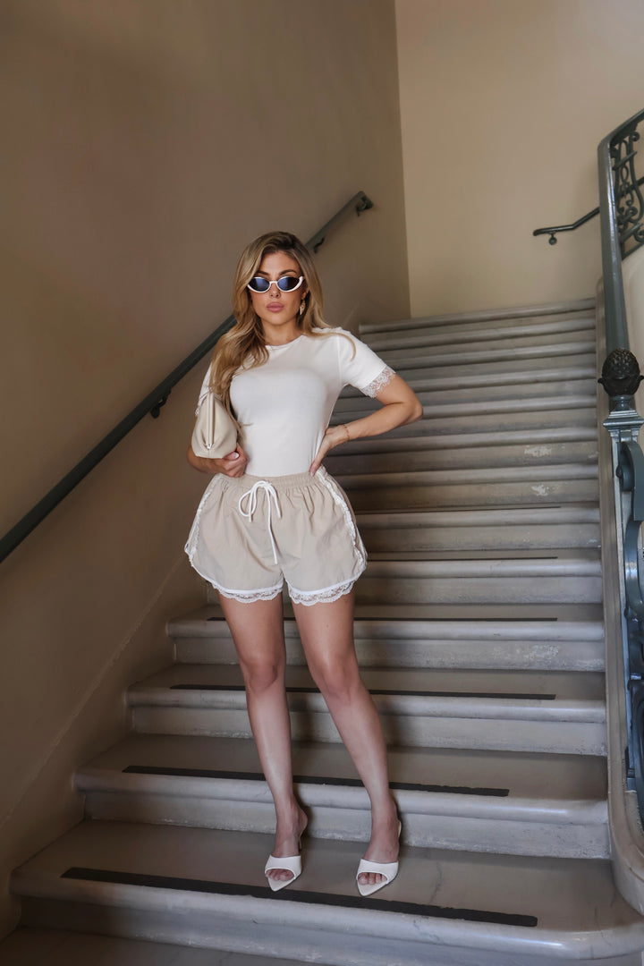 Sarah Lace Trim Shorts