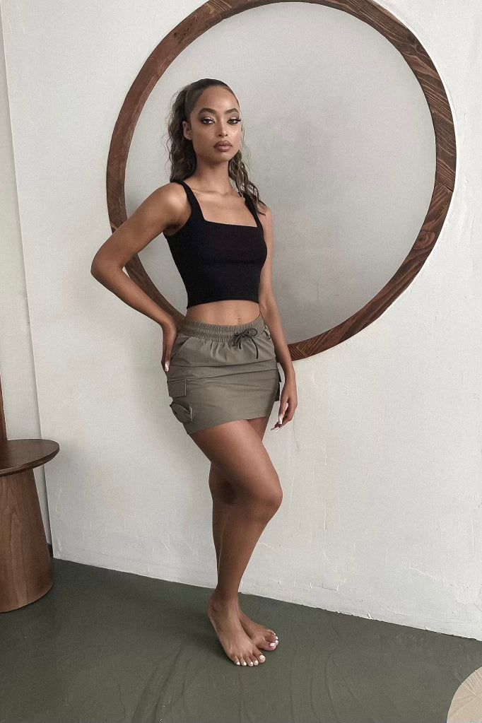 RESERVED Cargo Skirt - Desert Taupe
