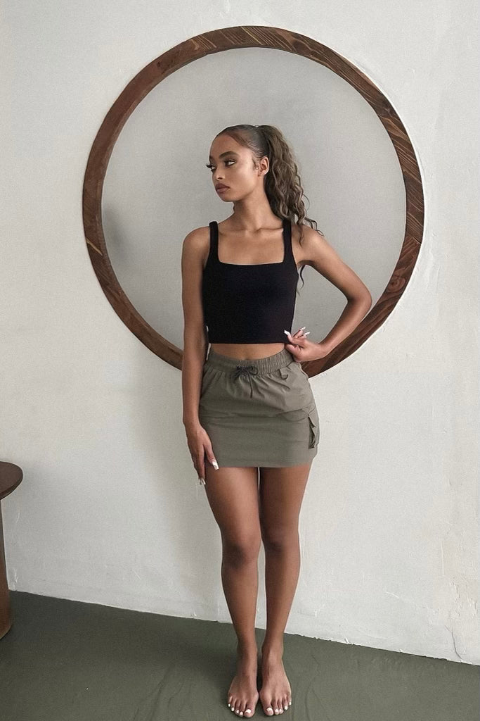 RESERVED Cargo Skirt - Desert Taupe