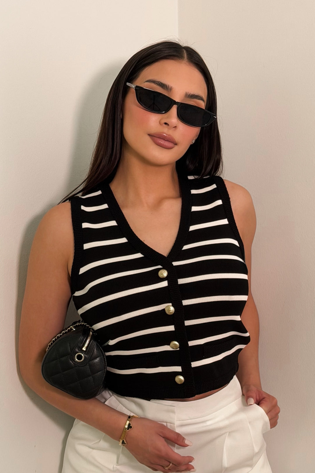 Knit Stripe Vest