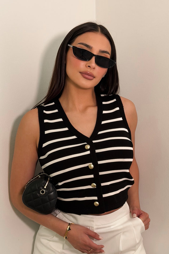 Knit Stripe Vest