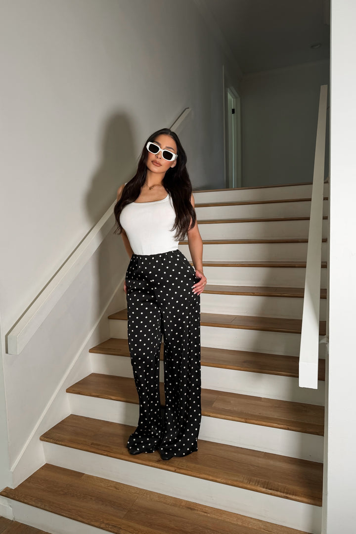 Polkadot Satin Pants