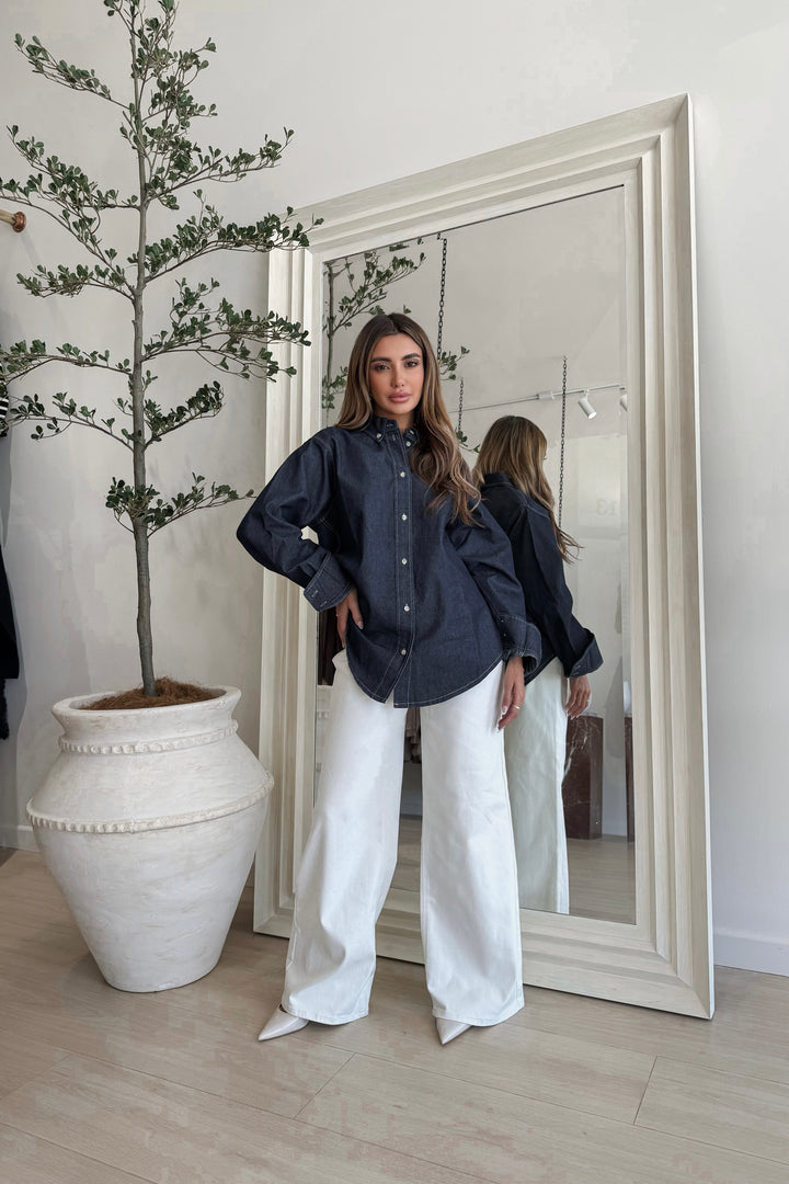 Alvin Denim Button Up