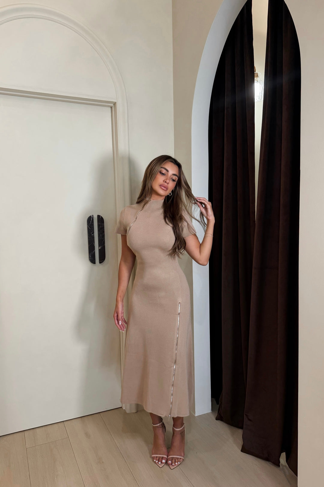 Bianca Knit Zipper Dress