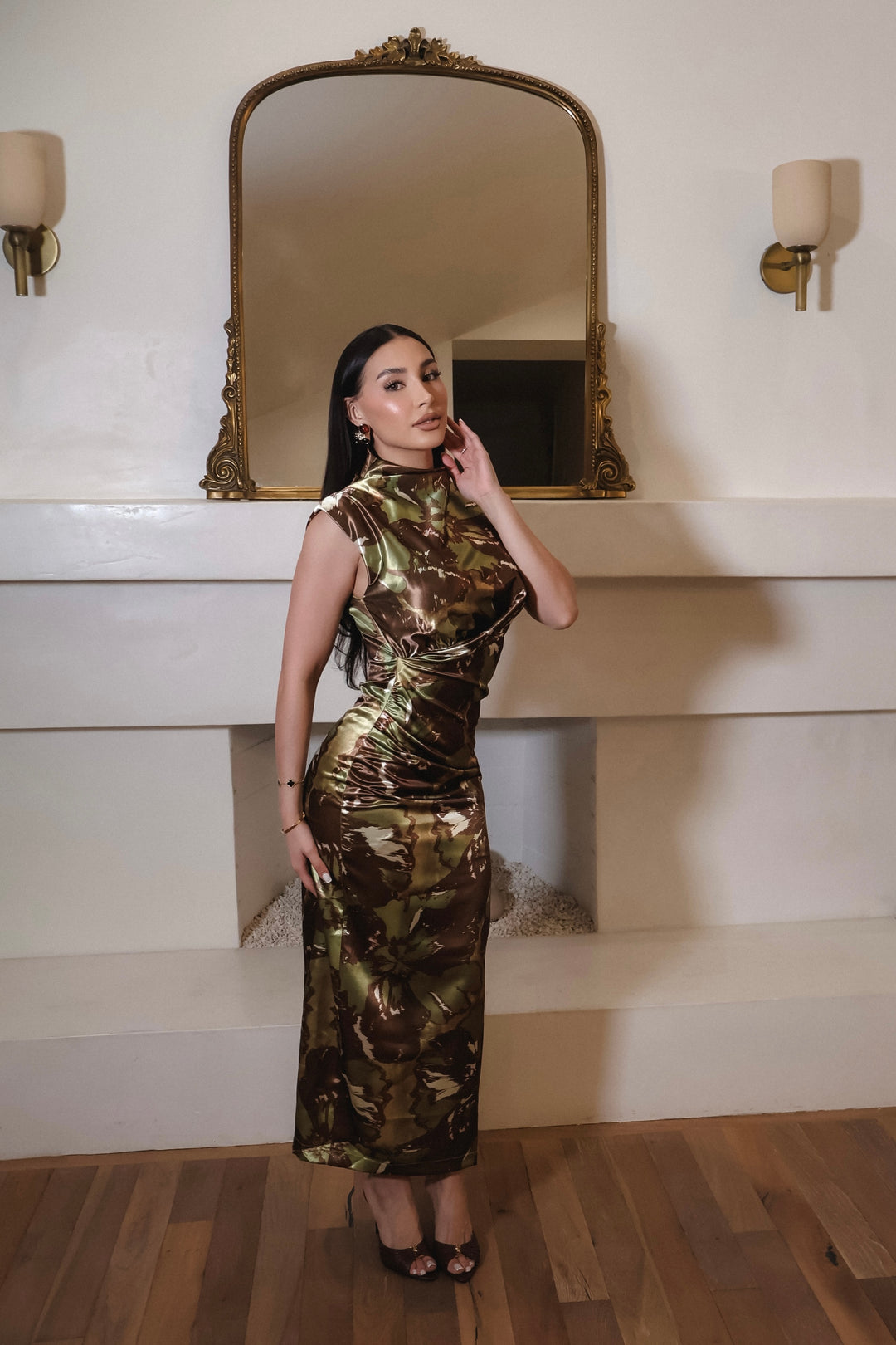 Nemma Floral Satin Dress