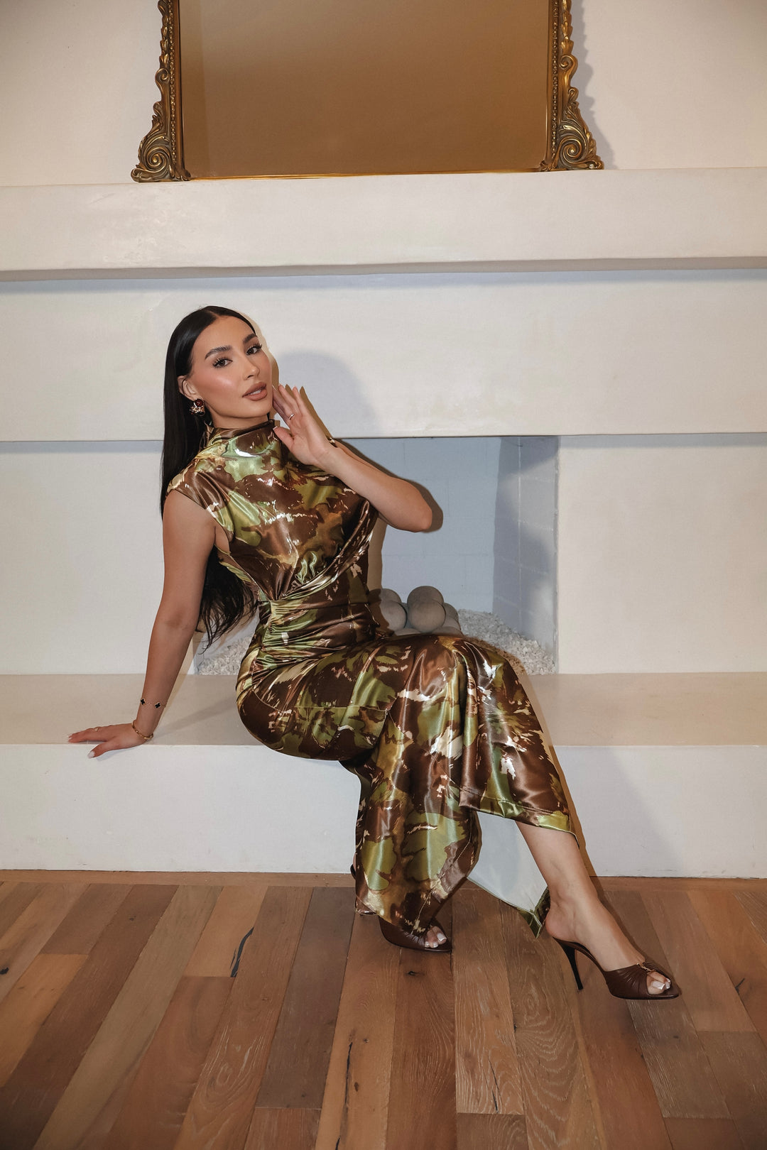 Nemma Floral Satin Dress