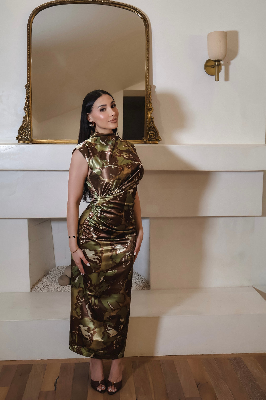 Nemma Floral Satin Dress