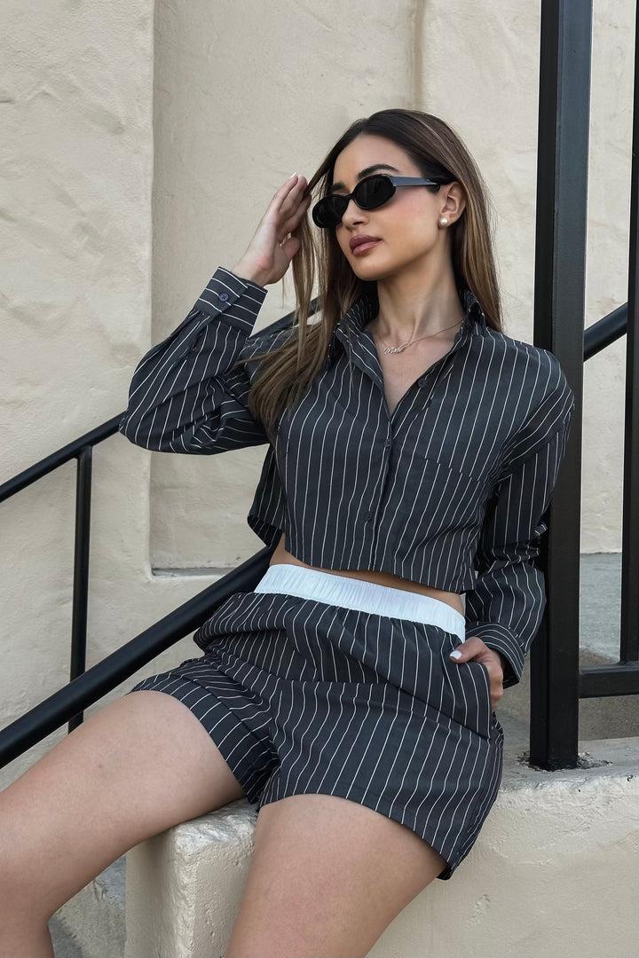 Heather Stripe 2-Piece Set