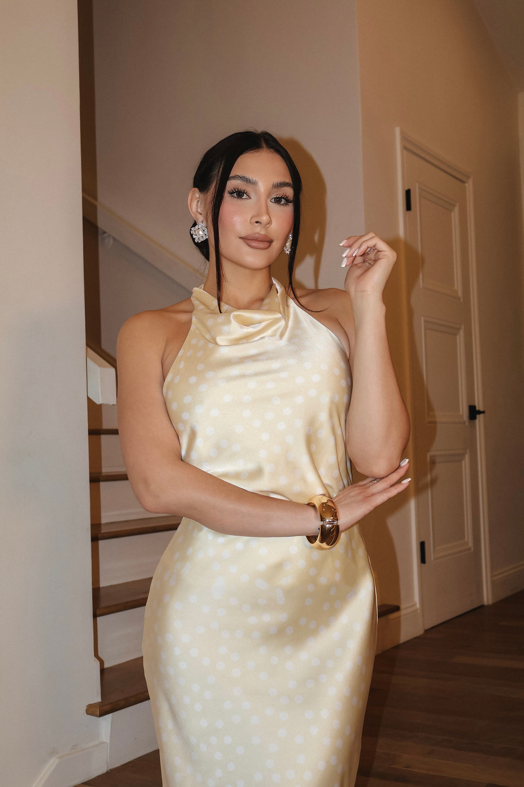 Carmen Polkadot Satin Skirt