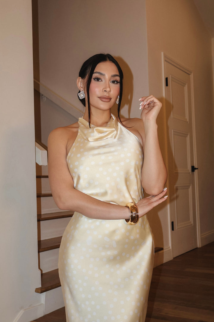 Carmen Polkadot Satin Skirt