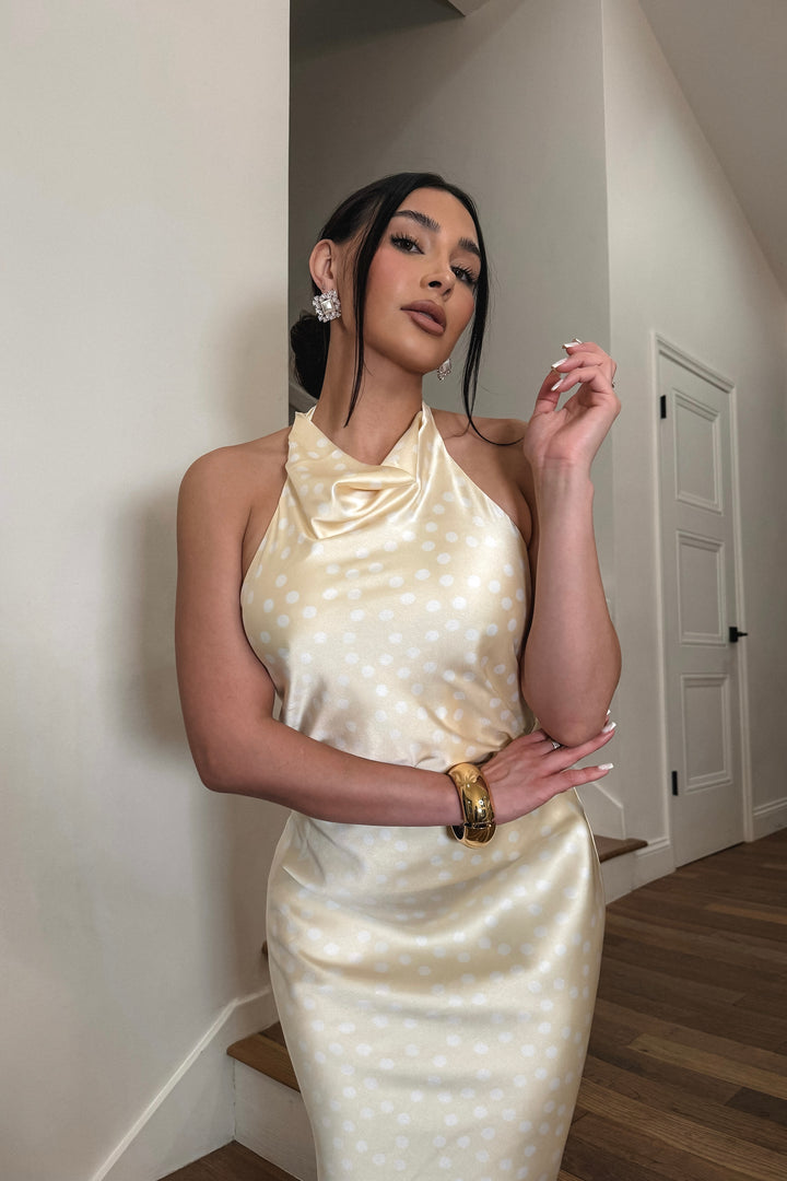 Fernanda Polkadot Satin Top