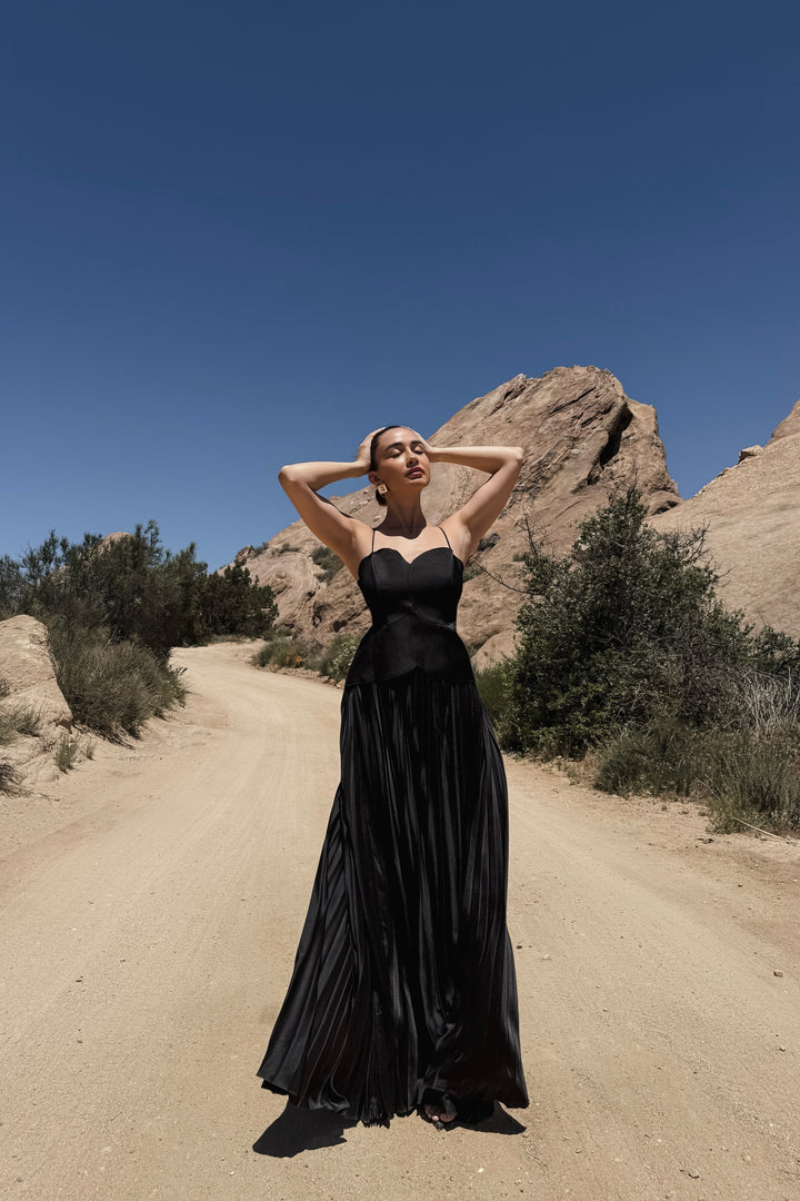 Lanie Pleated Maxi Dress