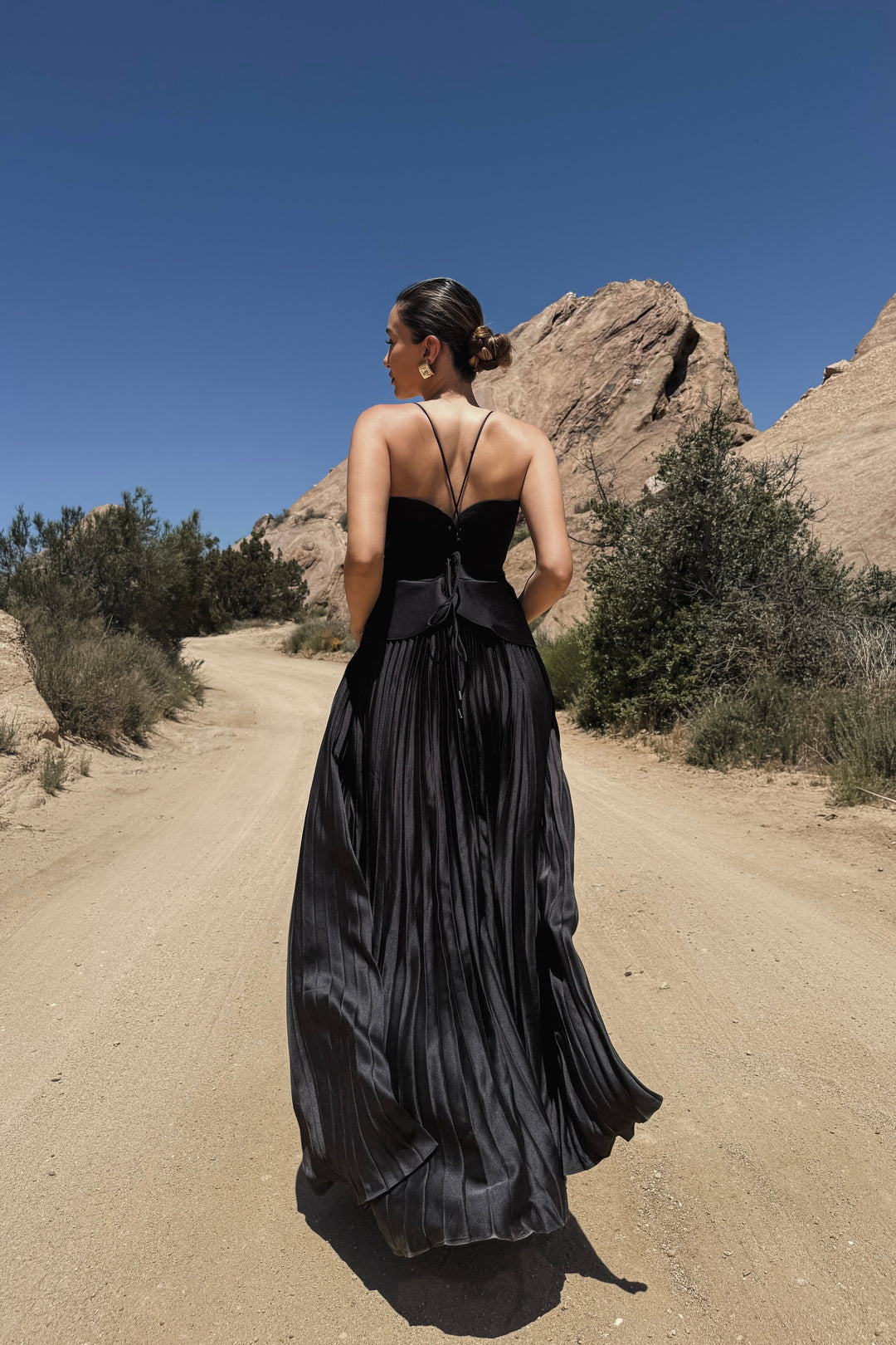 Lanie Pleated Maxi Dress