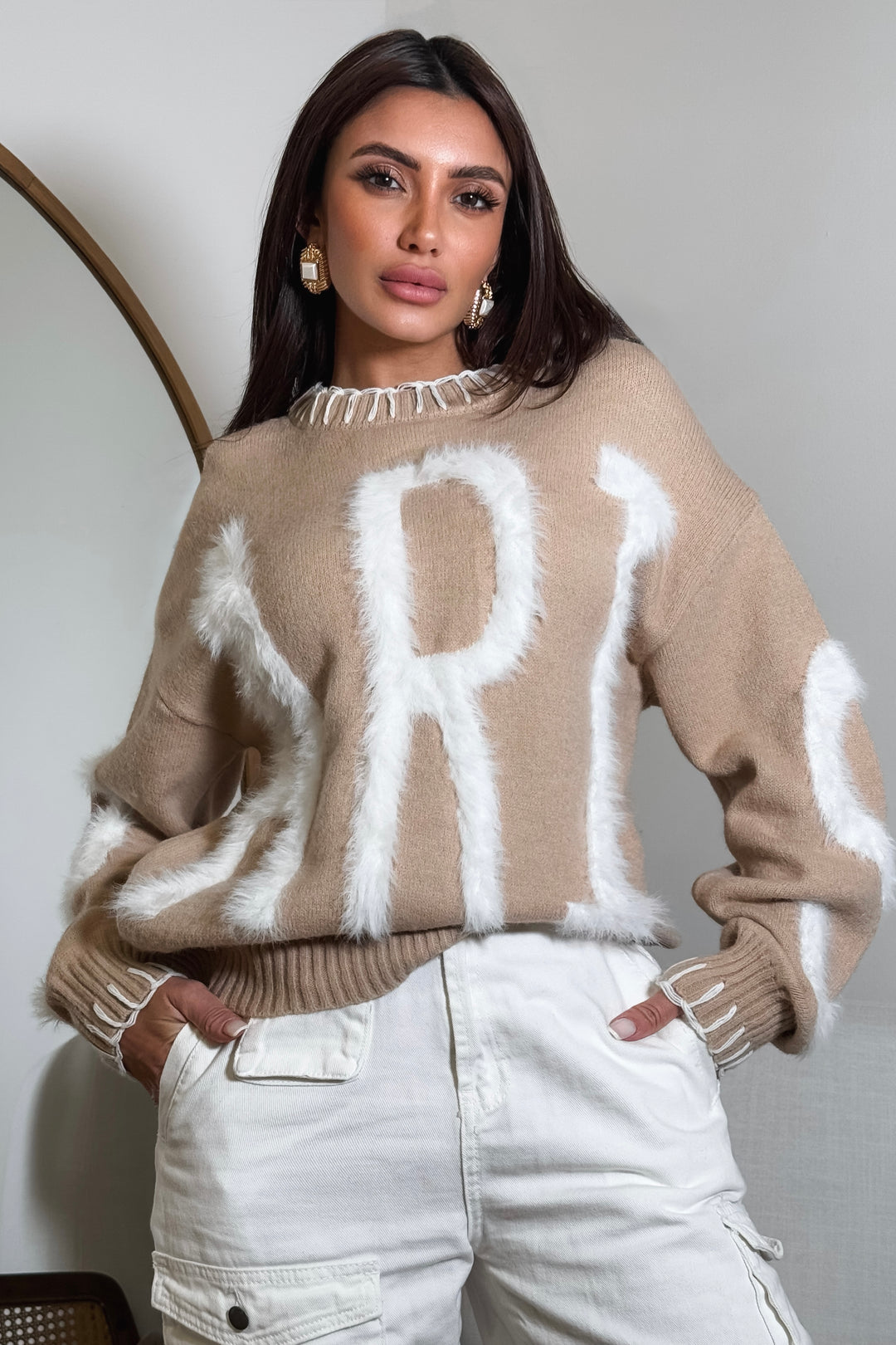 Paris Knit Sweater - Nude