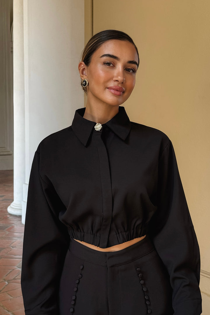 Ruby Button Up Crop Top