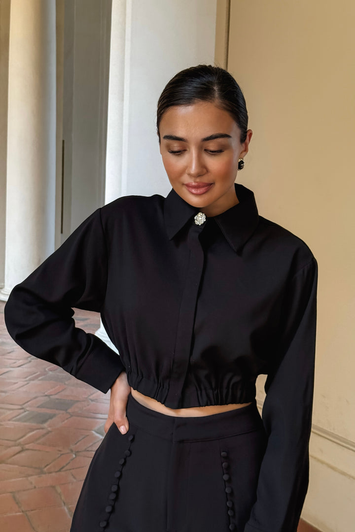 Ruby Button Up Crop Top