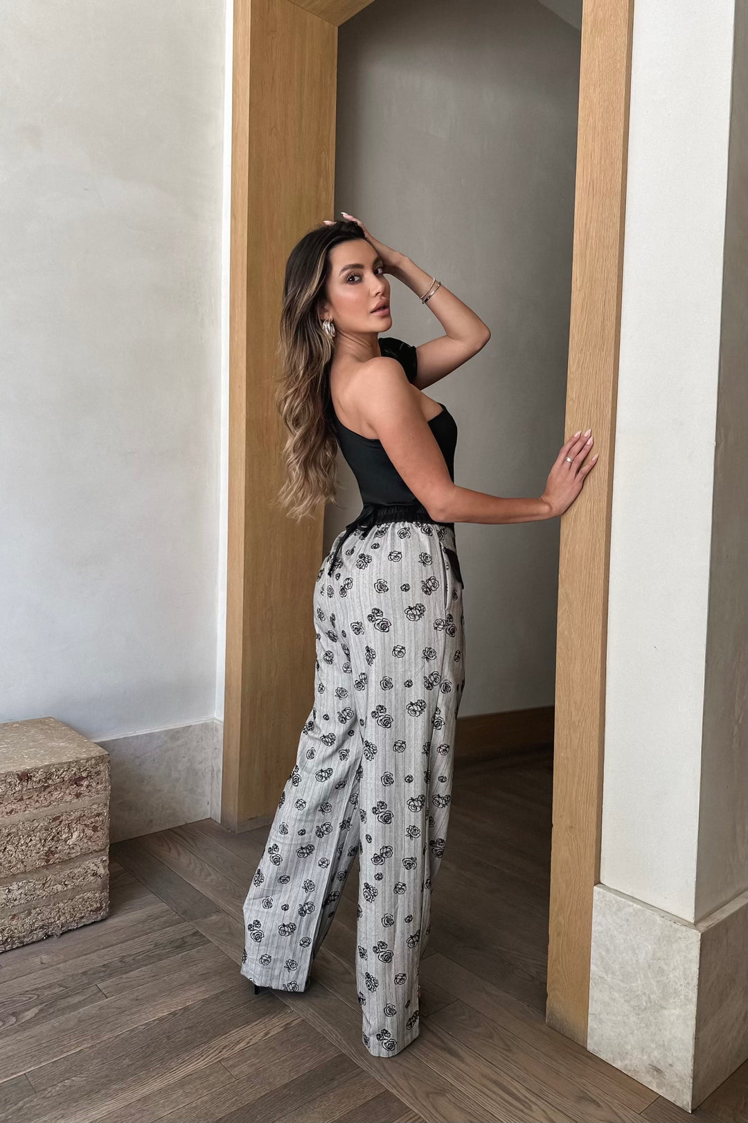 Adara Floral Print Trousers