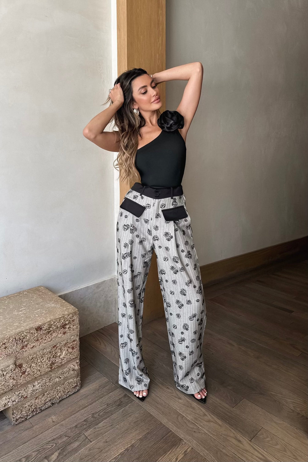 Adara Floral Print Trousers