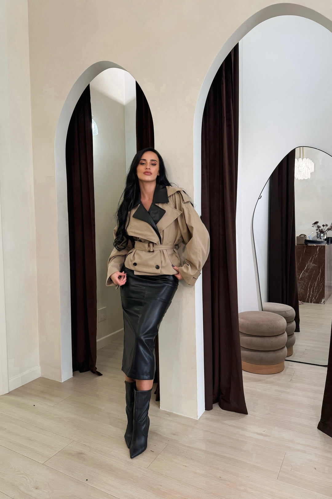 Lauren Cropped Trench