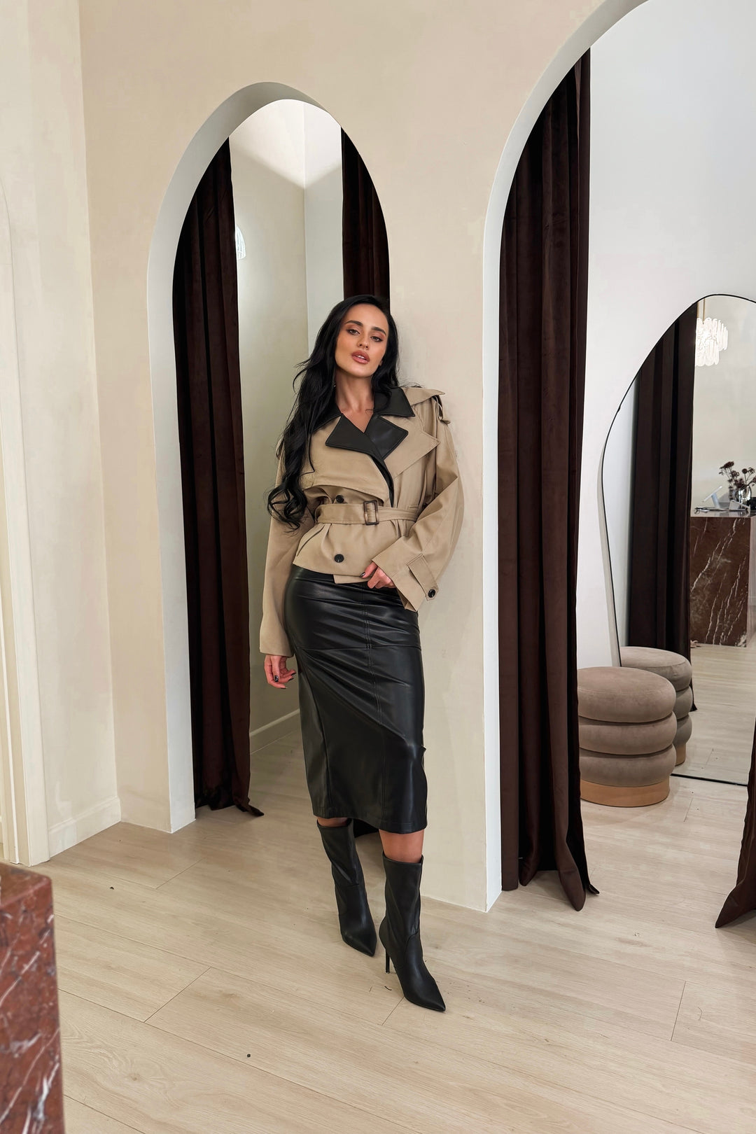 Lauren Cropped Trench