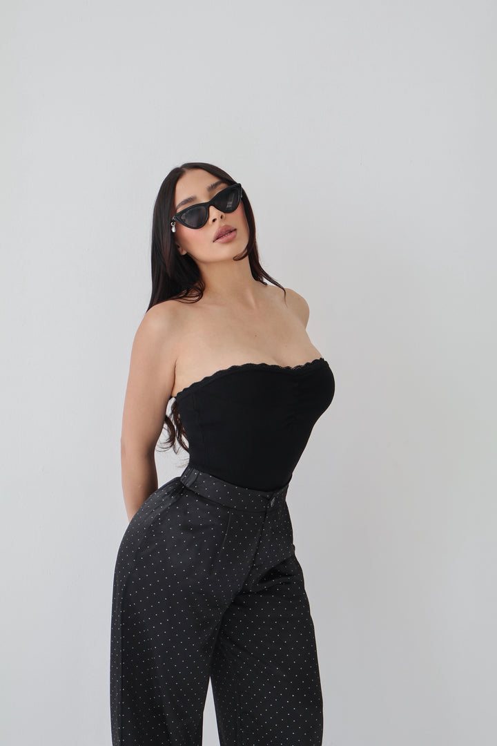 Cassie Lace Trim Bodysuit
