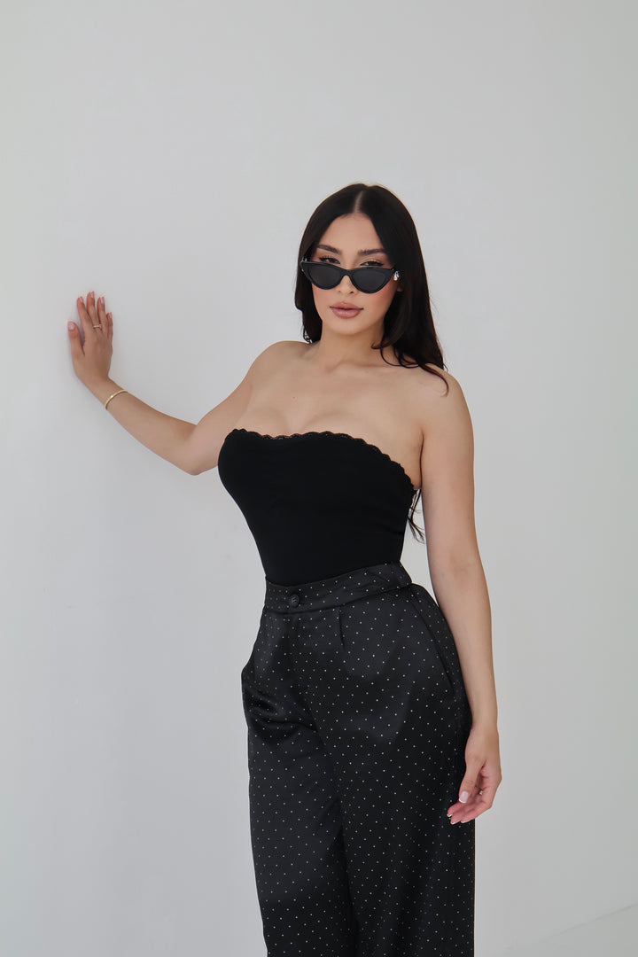 Cassie Lace Trim Bodysuit