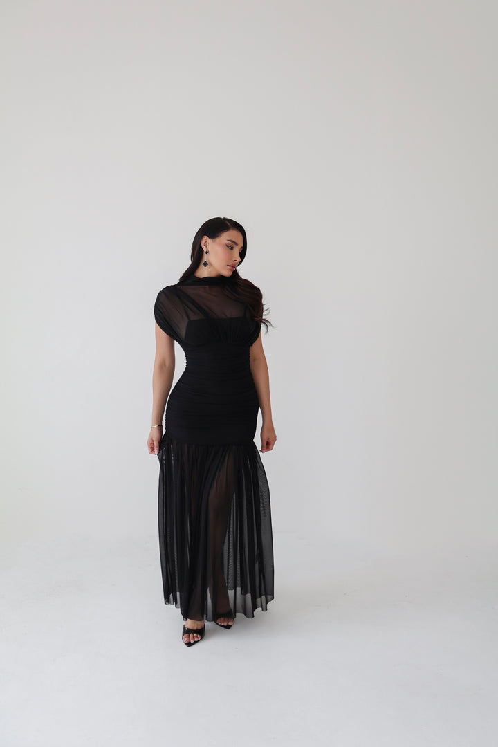Lily Maxi Cape Dress
