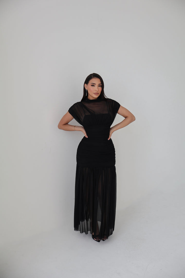 Lily Maxi Cape Dress