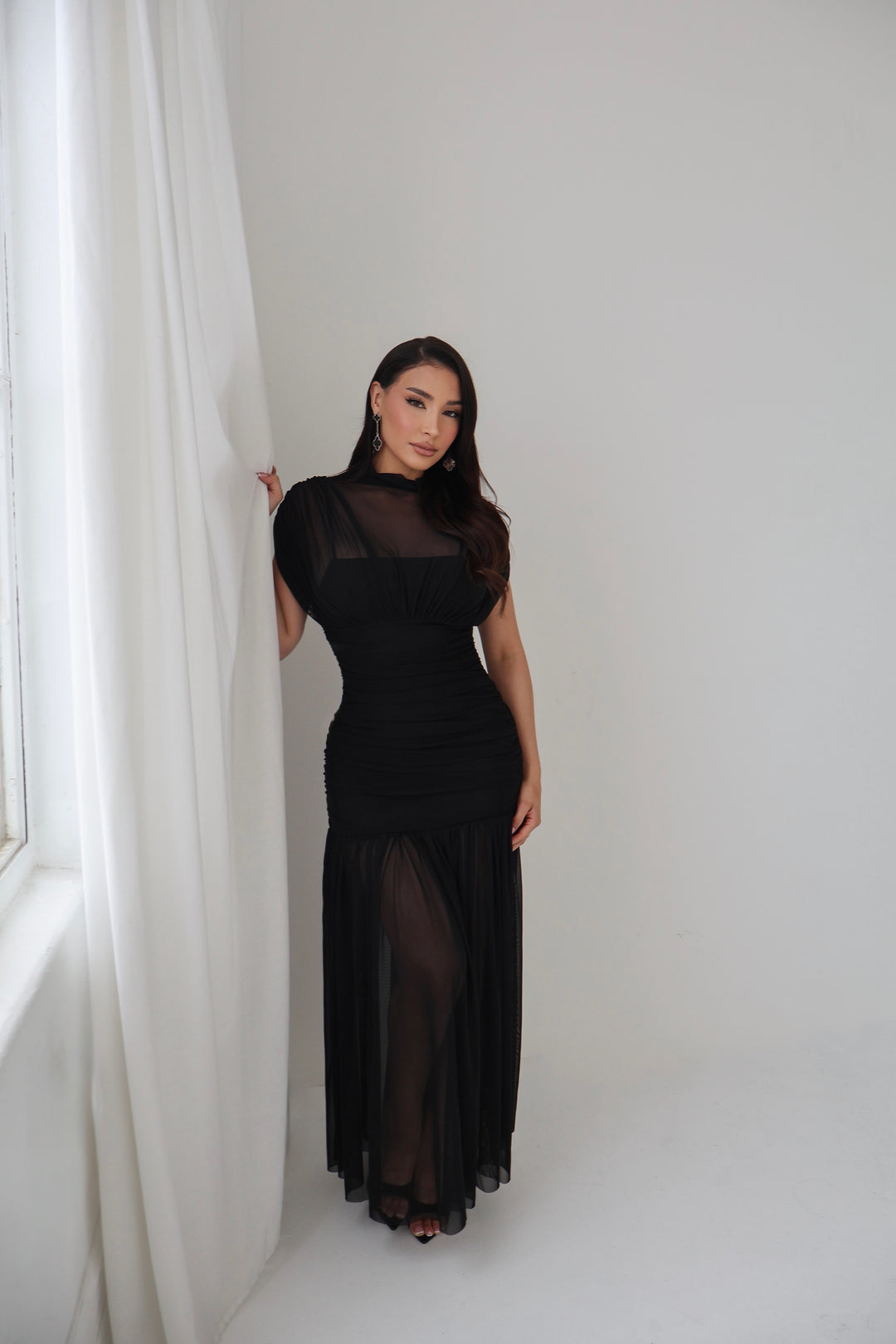 Lily Maxi Cape Dress