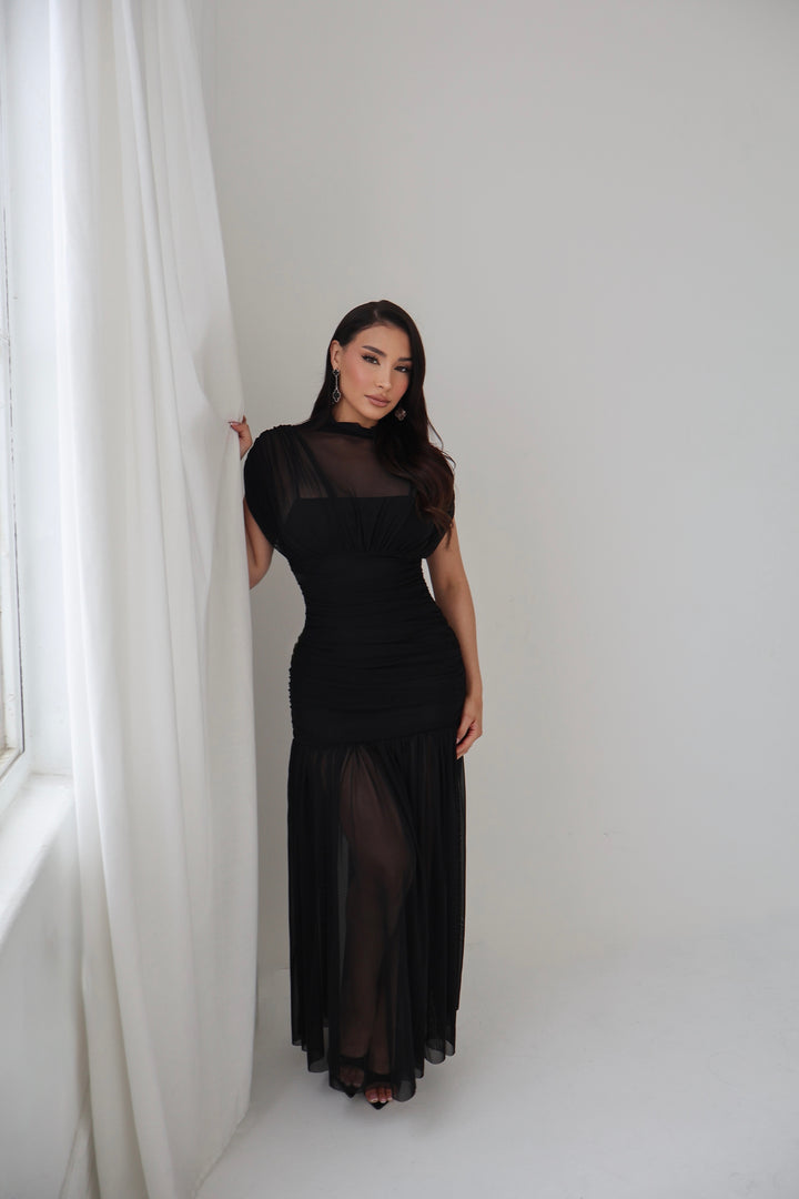 Lily Maxi Cape Dress