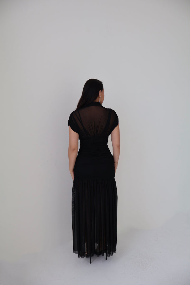 Lily Maxi Cape Dress