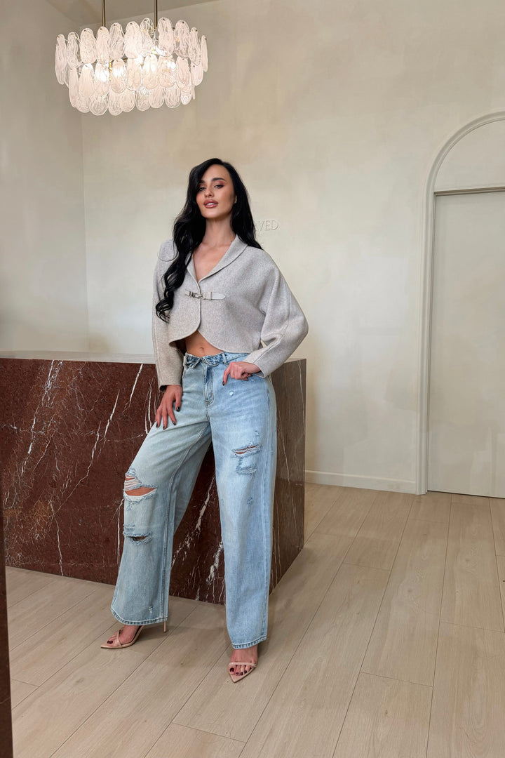 Georgia Oversized Fold Over Jeans