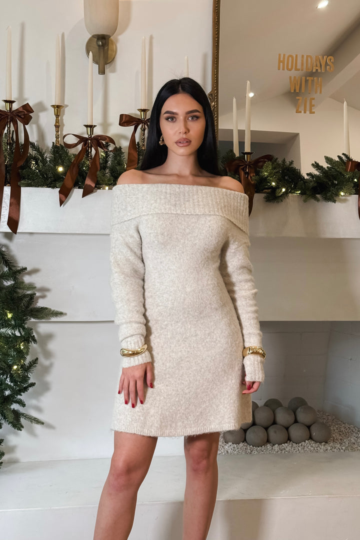 Braylon Knit Off Shoulder Dress