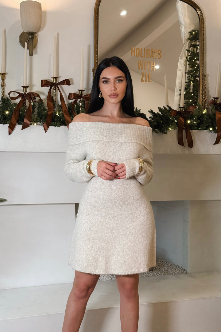 Braylon Knit Off Shoulder Dress