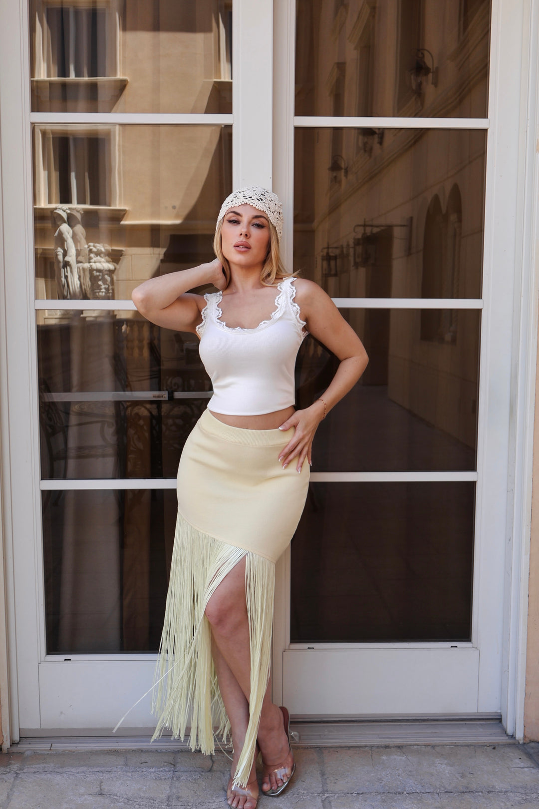 Leona Lace Top - White