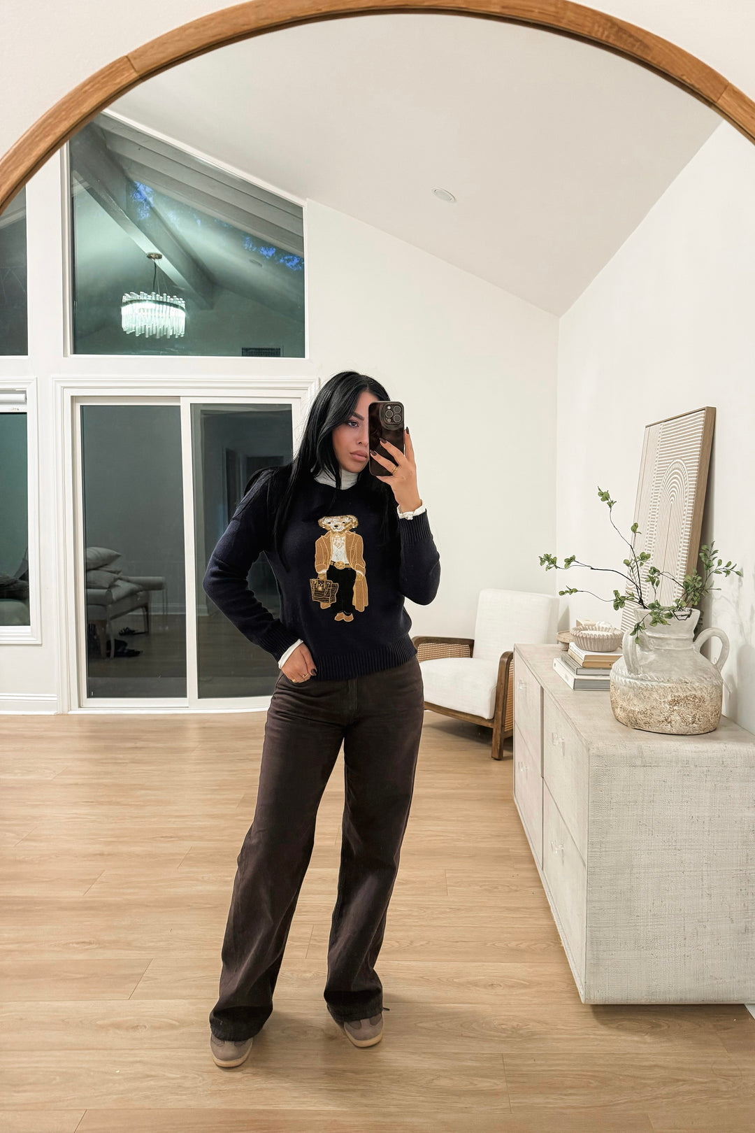 Alyssa Bear Sweater - Navy