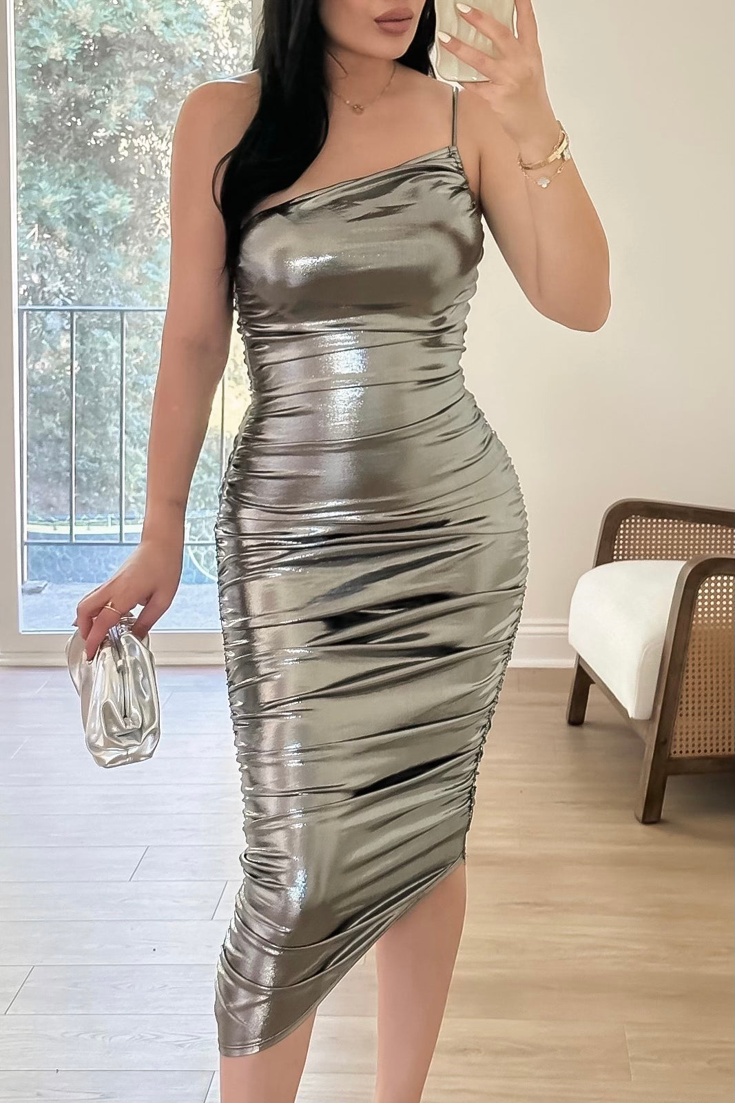 Sunny Metallic Dress - Silver