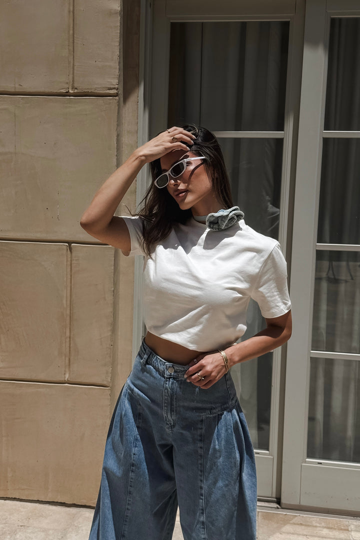 Justice Denim Rose Tee