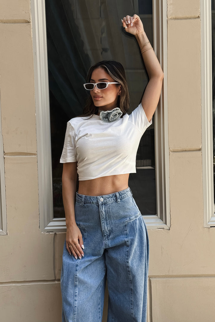 Justice Denim Rose Tee