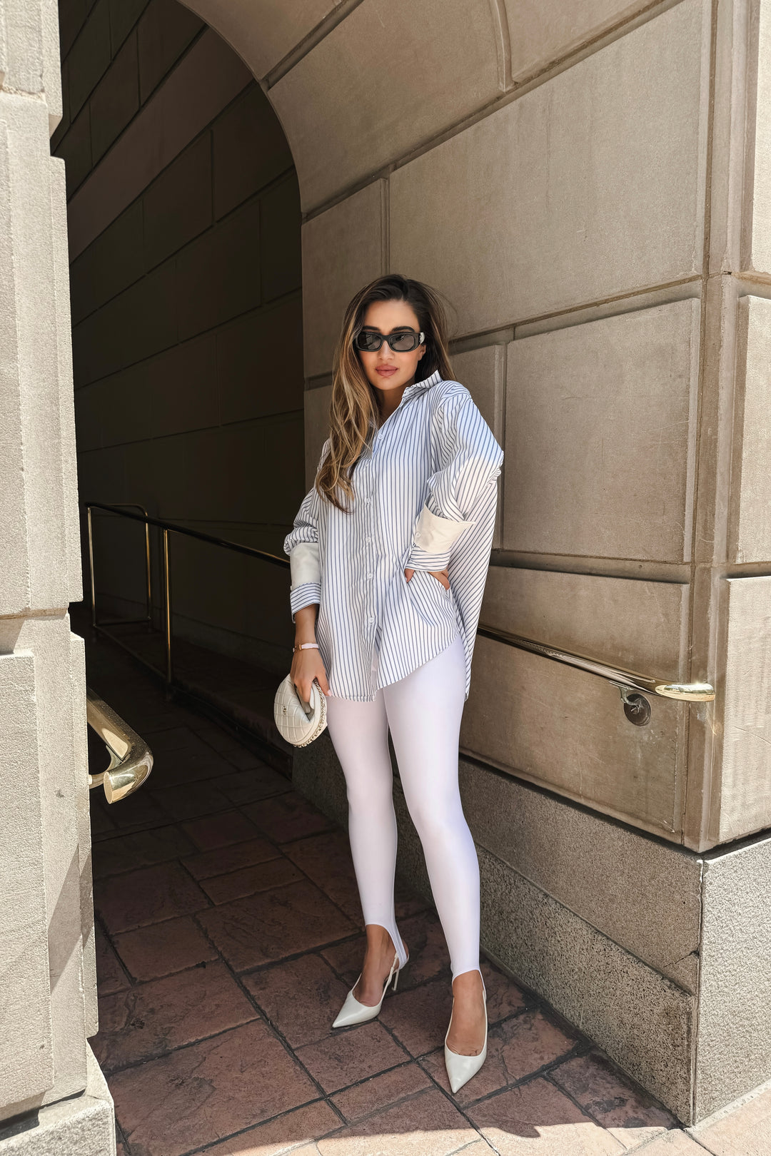 Stirrup Leggings - White