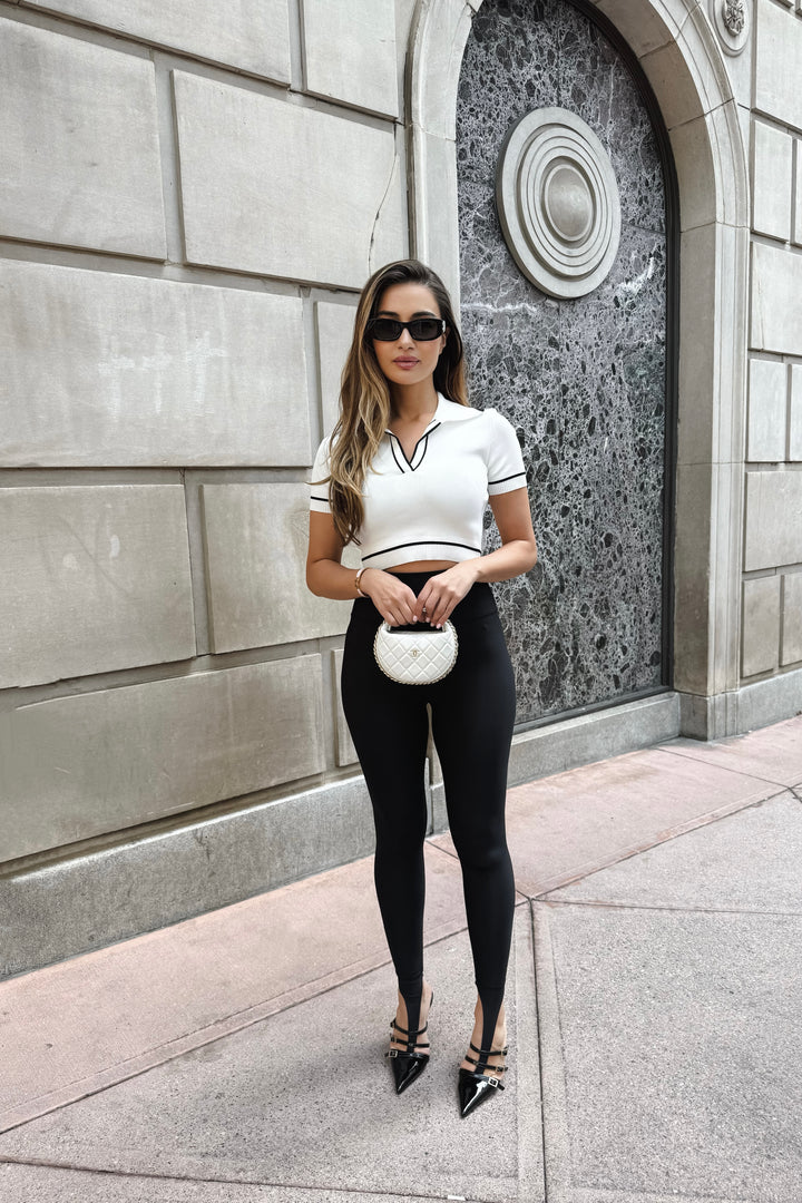 Ruth Knit Collared Top